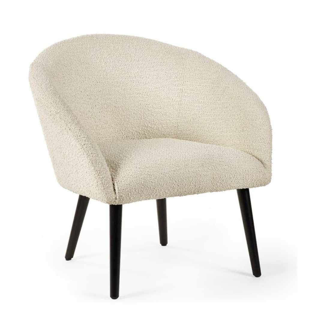 Julian Bowen Gigi Ivory and Black Boucle Accent Chair - image 3