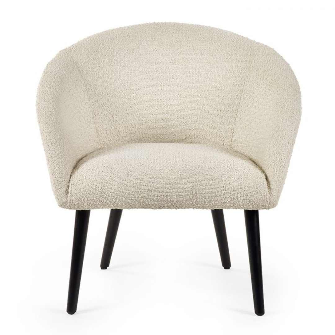 Julian Bowen Gigi Ivory and Black Boucle Accent Chair - image 4