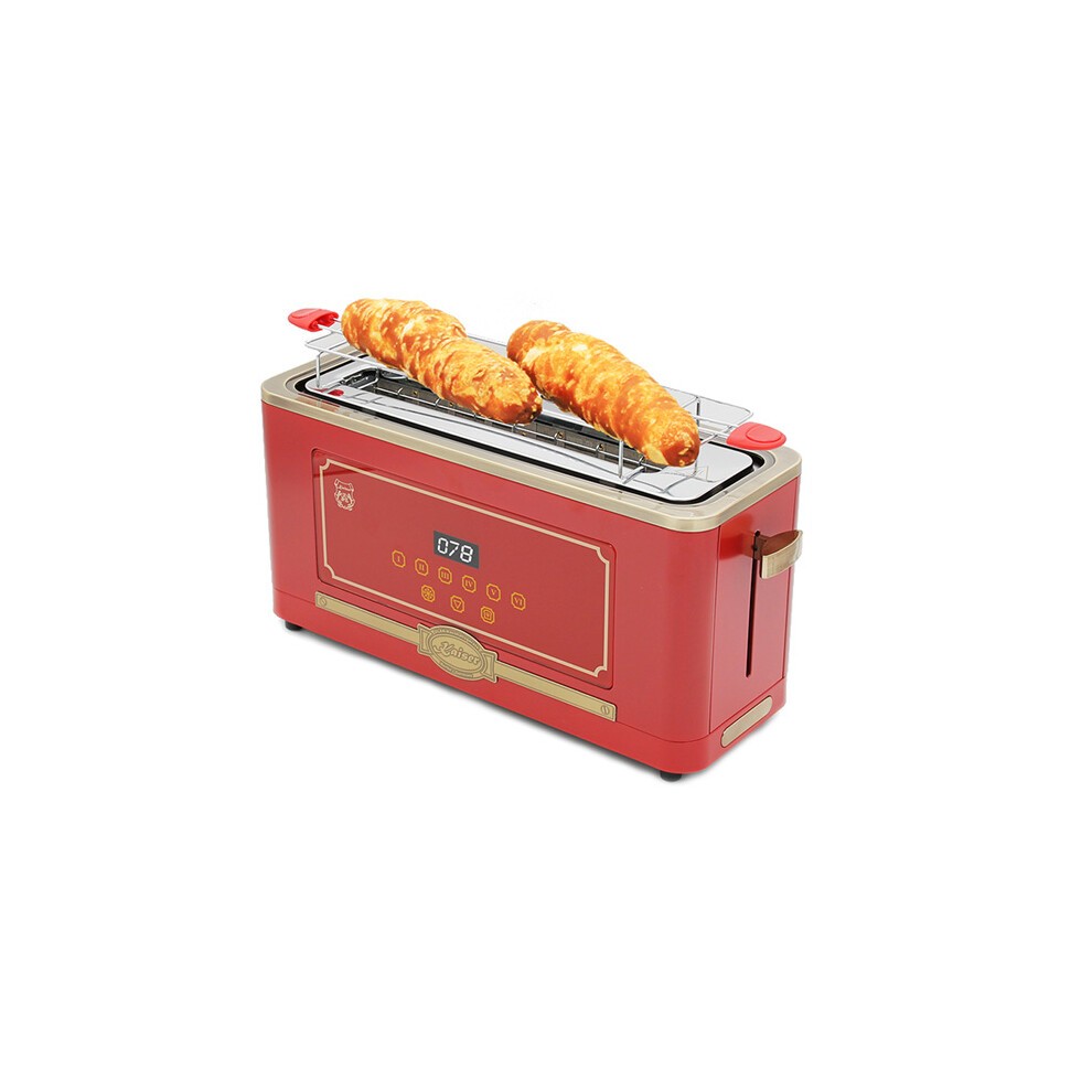 Kaiser Empire Vintage Bordeaux Red Electric 2 Slice Toaster - image 3