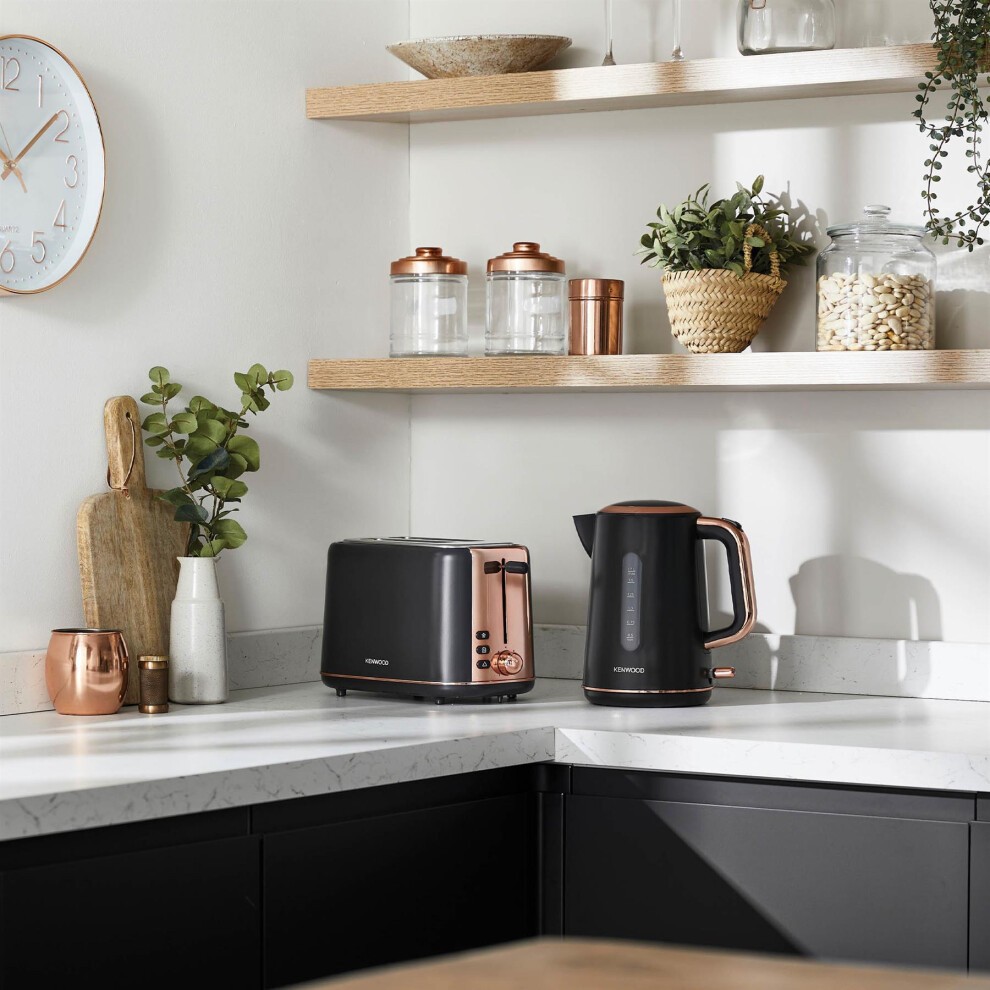 Kenwood Abbey Lux Grey and Gold 1.7L Kettle and 2 Slice Toaster - image 3