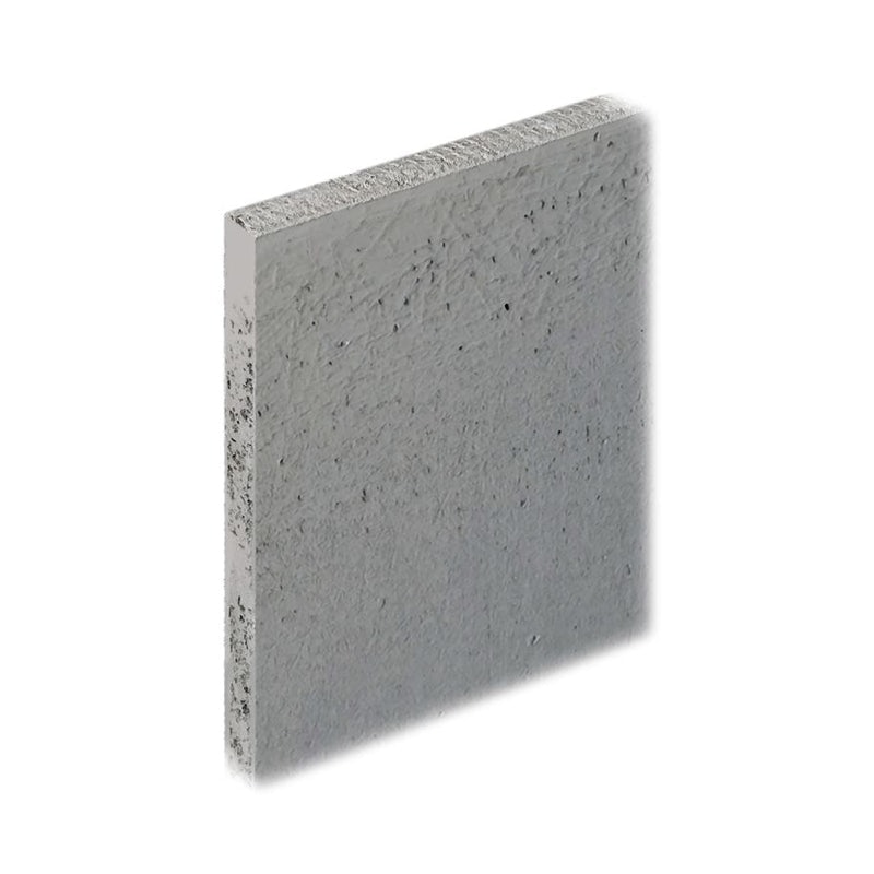Knauf AQUAPANEL Interior Cement Board in square edge design, measuring 1200mm x 900mm x 12.55mm, features a textured gray surface suitable for interior applications.