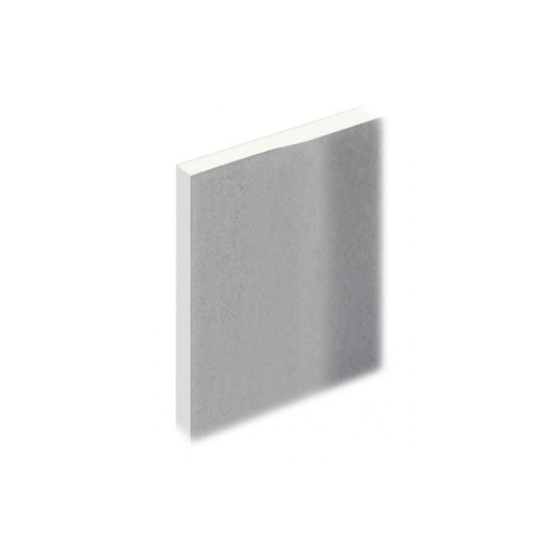 Knauf Wallboard in square edge design, measuring 2400mm x 1200mm x 15mm, features a smooth grey surface with white edges, ideal for drywall applications.