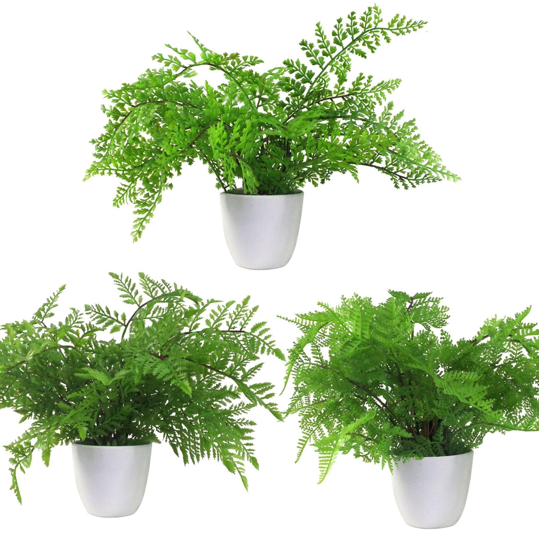 Large artificial palm tree with lush green leaves, set in a sleek white pot, featuring realistic detailing and a height of 90cm, perfect for indoor decor.
