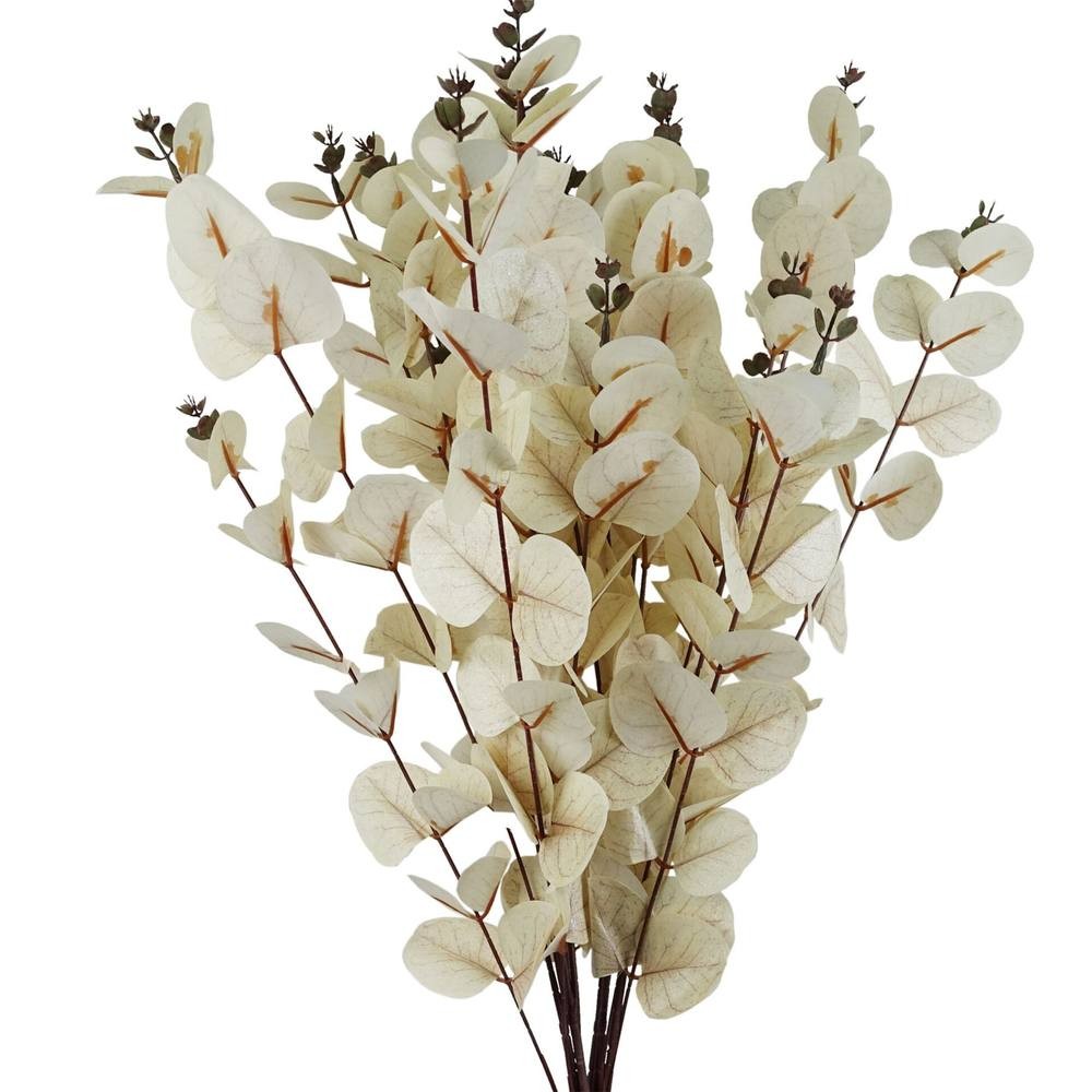 Leaf Single Stem White Eucalyptus Foliage Artificial Flower 80cm 6 Pack - image 2