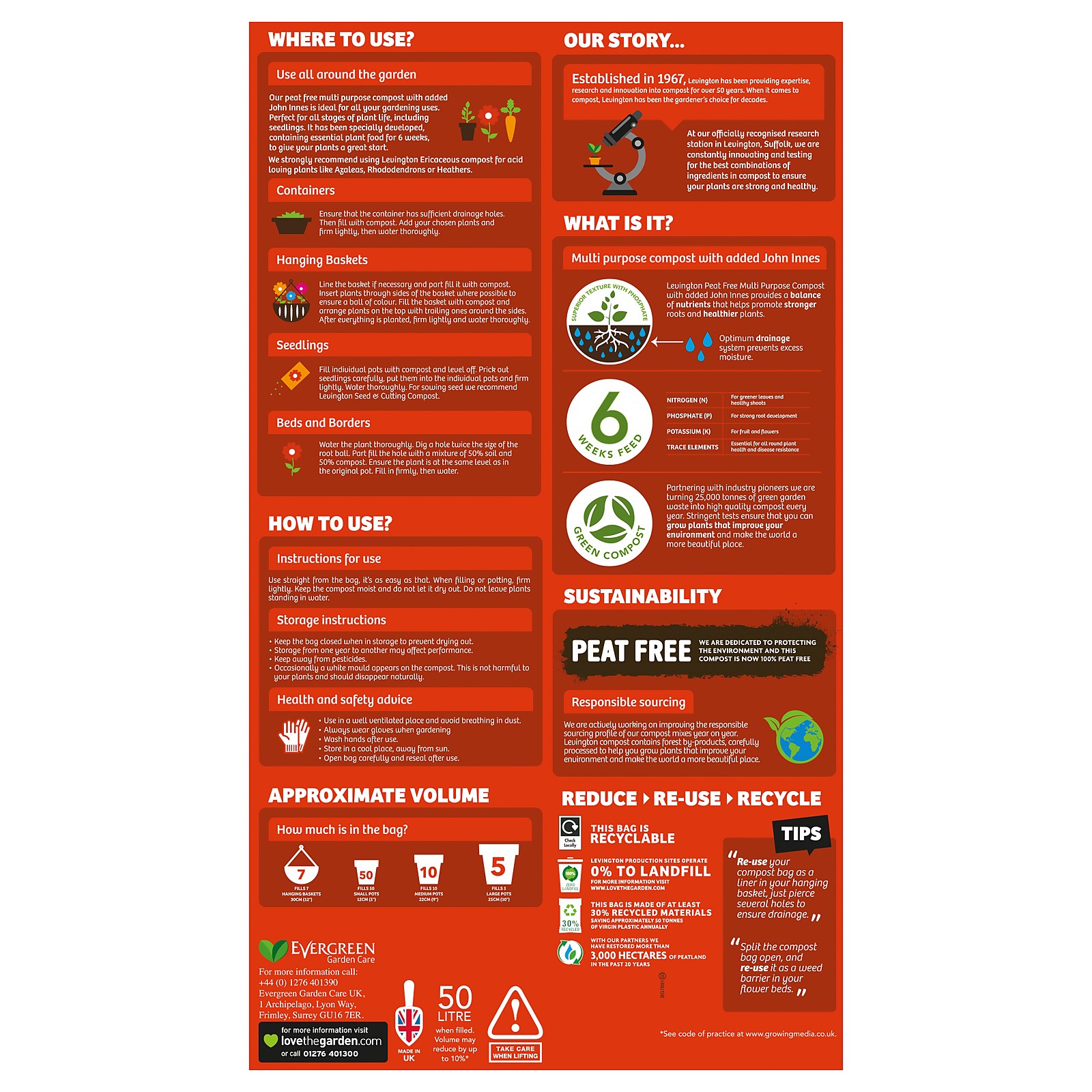 Levington Peat Free MultiPurpose Compost 50L - image 3
