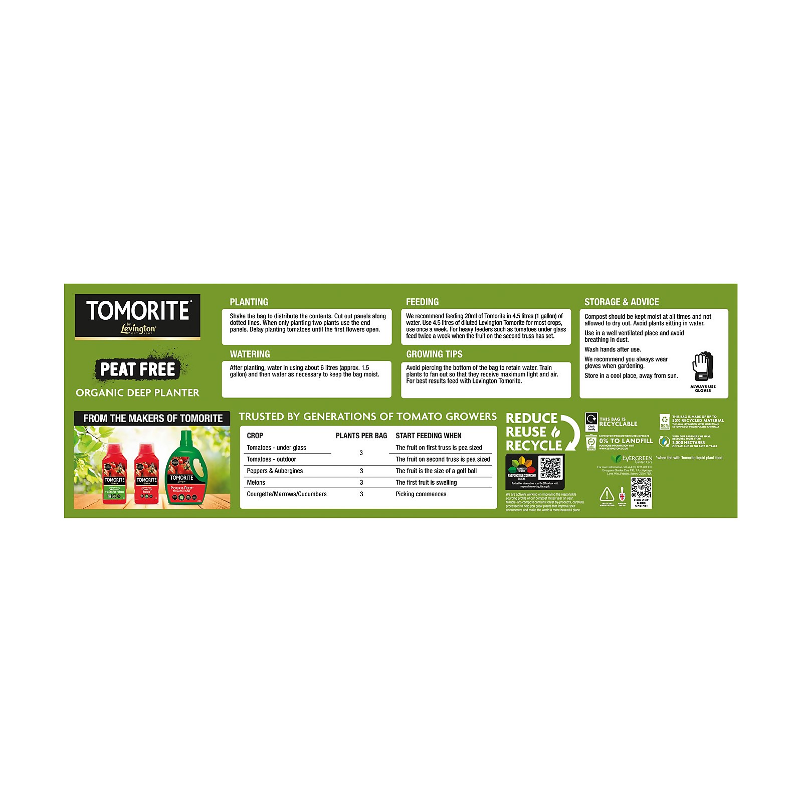 Levington Tomorite Peat Free Organic Deep Planter 42L - image 2