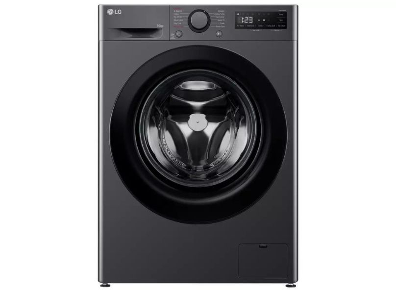 LG LG 10kg Washing Machine - Freestanding Graphite Grey 1400rpm Steam AI Quiet a-Rated