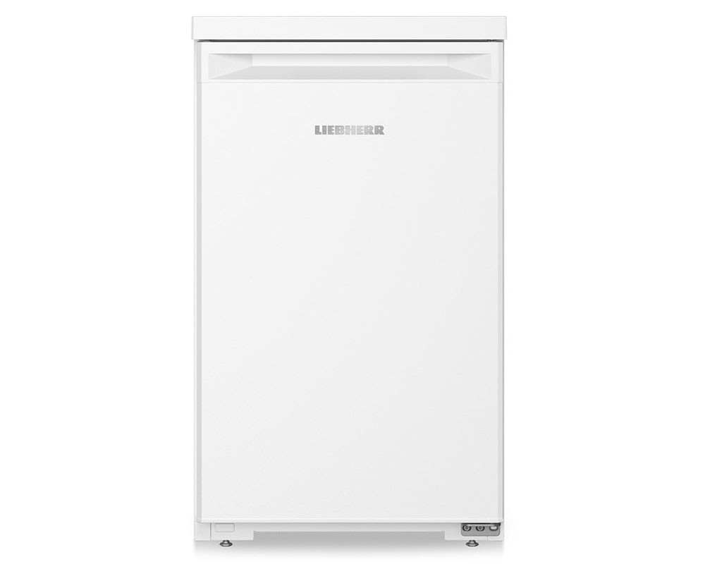 Freestanding undercounter fridge in white, featuring a sleek design, Liebherr branding on the front, and a compact 98-litre capacity for efficient storage.