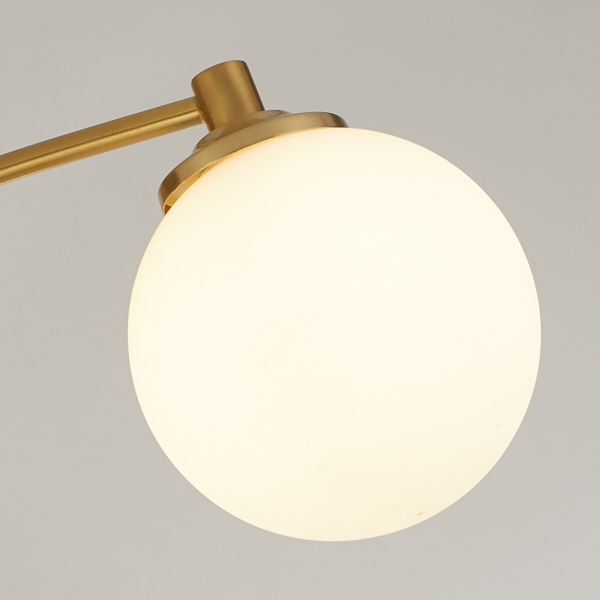Lighting Collection 3 Light Opal and Brass Ceiling Light - image 4