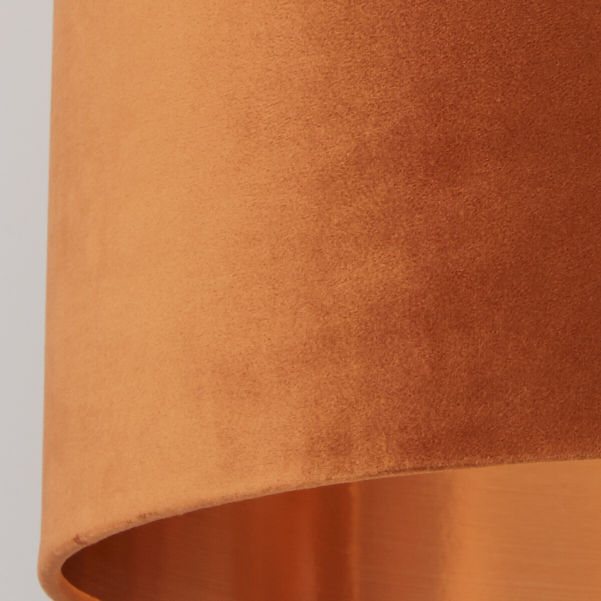 Lighting Collection Burnt Orange Copper Inner Velvet Drum Shade - image 3