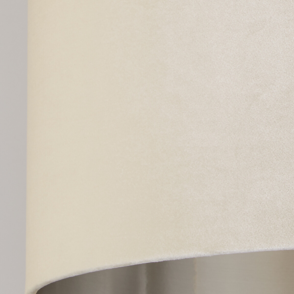 Lighting Collection Cream Silver Inner Velvet Drum Shade 50cm - image 3