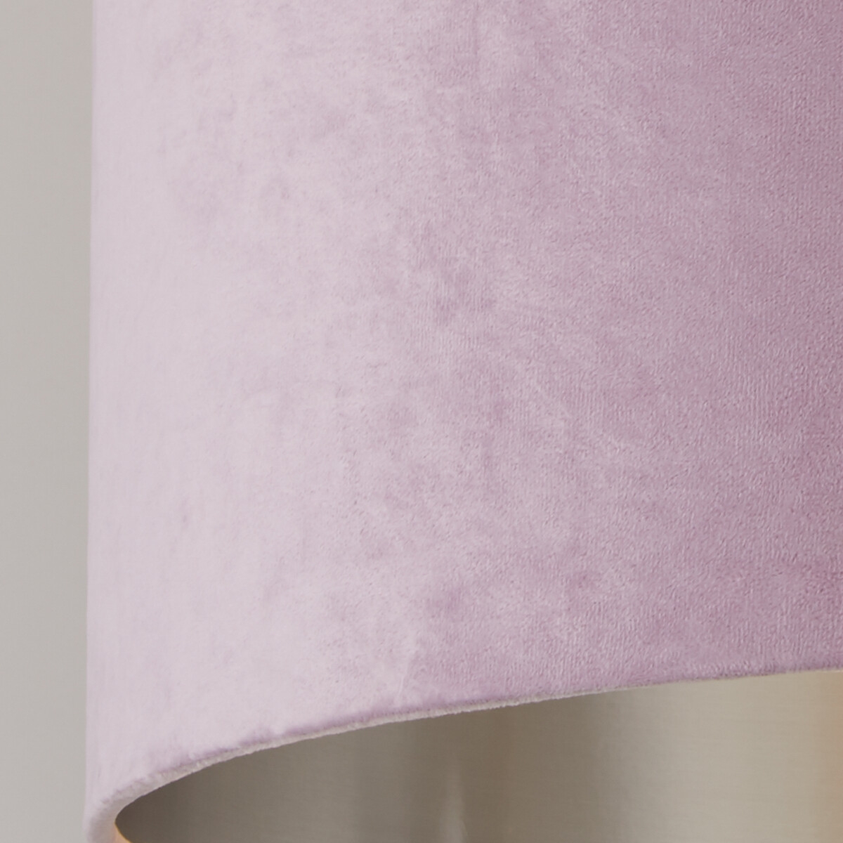Lighting Collection Lilac Silver Inner Velvet Drum Shade 30cm - image 3