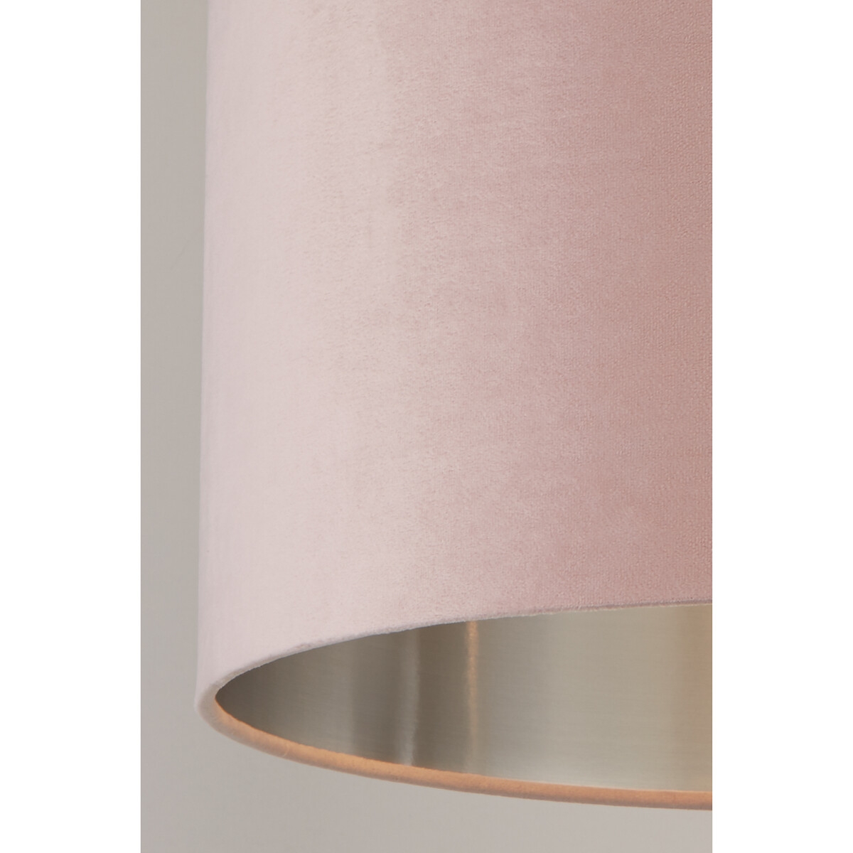 Lighting Collection Pink Silver Inner Velvet Drum Shade 35cm - image 3