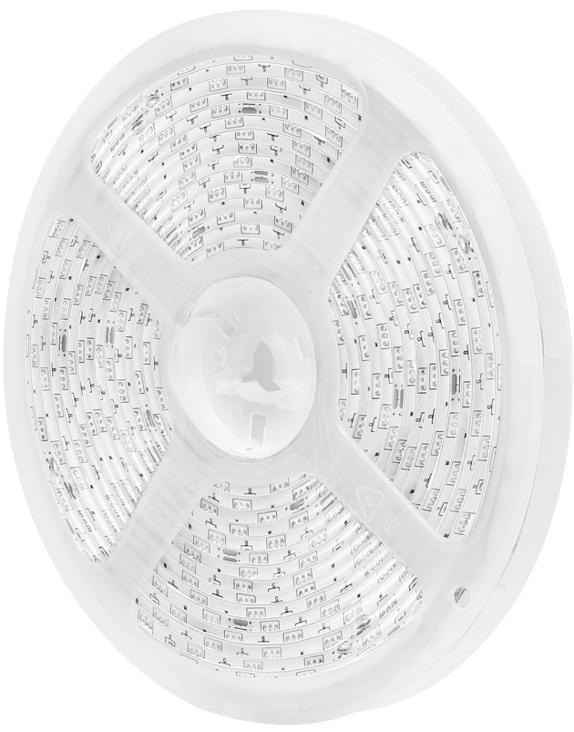 LogiLink WiFi Smart RGB+5700K Light Strip on a spool, featuring a flexible design, with a length of 5 meters, and compatibility with Tuya for smart home integration.