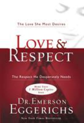 Cover of "Love and Respect" by Emerson Eggerichs featuring bold red and white colors, with the title prominently displayed in large font and a subtle background design.