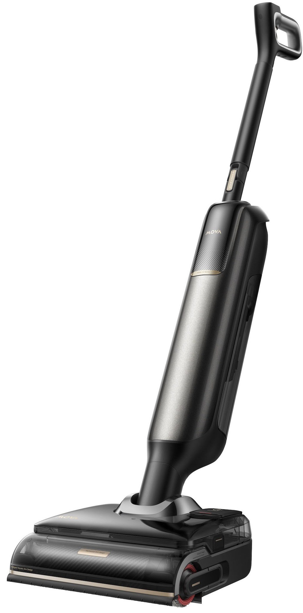 M50 Ultra Wet Dry vacuum in sleek black with a modern design, featuring a detachable water tank, a slim handle, and a brush head for versatile cleaning.
