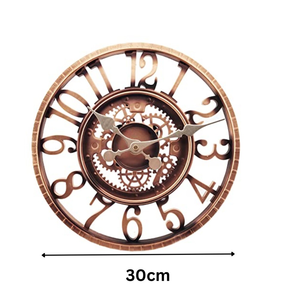 Marco Paul 12 Inch Bronze Arabic Open Face Clock - image 4
