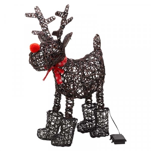 Marco Paul 80 Warm White LED Sparkly Rudolph Christmas Decoration - image 2