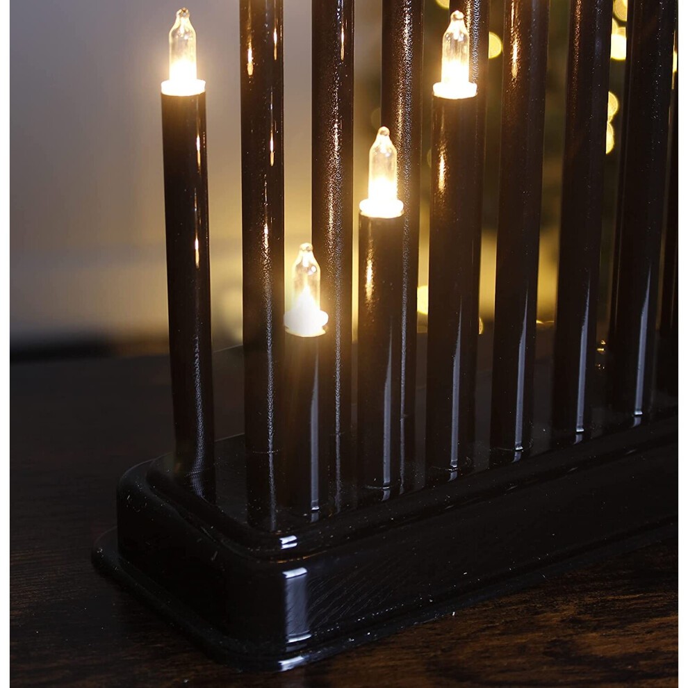Marco Paul Black Plastic 33 Light Festive Candle Bridge - image 2
