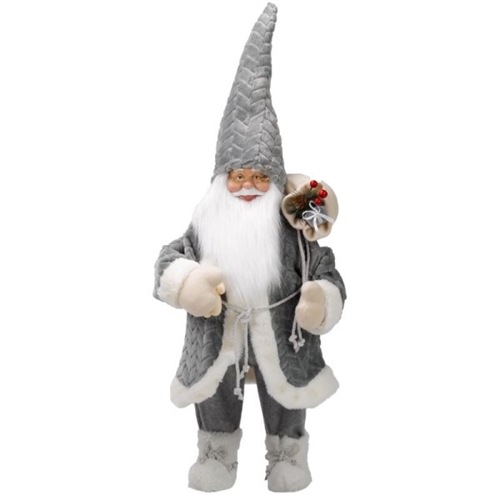 Marco Paul Grey Papa Noel Jumbo Santa Figure Christmas Decoration 2ft - image 2
