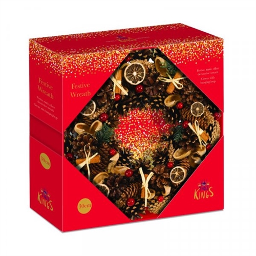 Marco Paul Pinecone Christmas Wreath 30cm - image 2