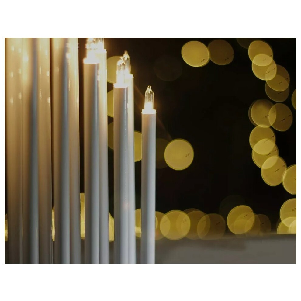 Marco Paul Silver Plastic 17 LED Festive Candle Bridge - image 2