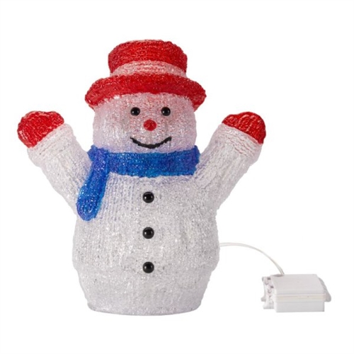 Marco Paul White Snowman LED Christmas Decoration 27cm - image 3