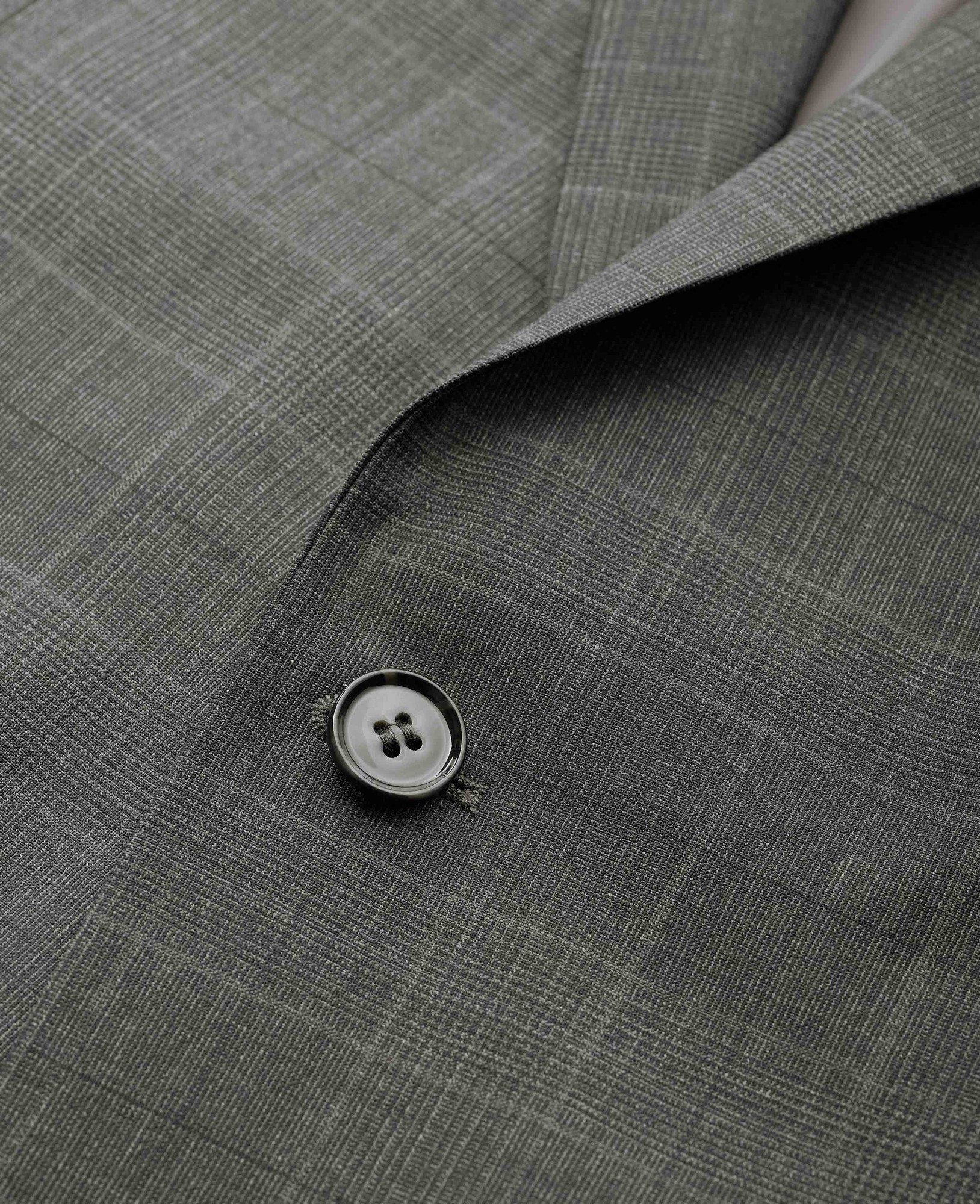 Men's Grey Prince of Wales Check Wool Blend Suit Jacket - Size: 46" x Short - Savile Row Company - image 5