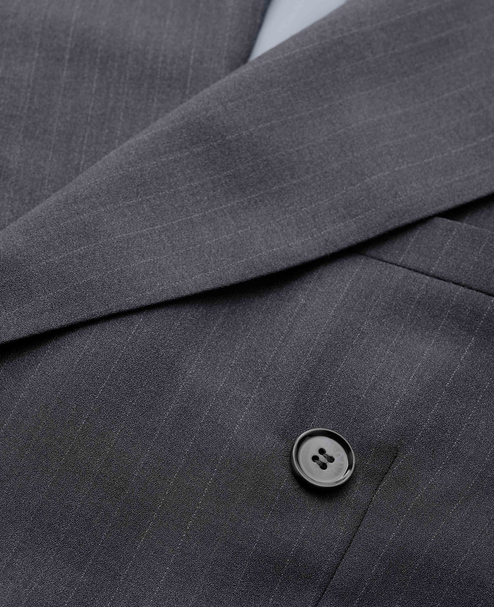Men's Grey Wool Blend Chalk Stripe Double Breasted Suit Jacket - Size: 44" x Long - Savile Row Company - image 5