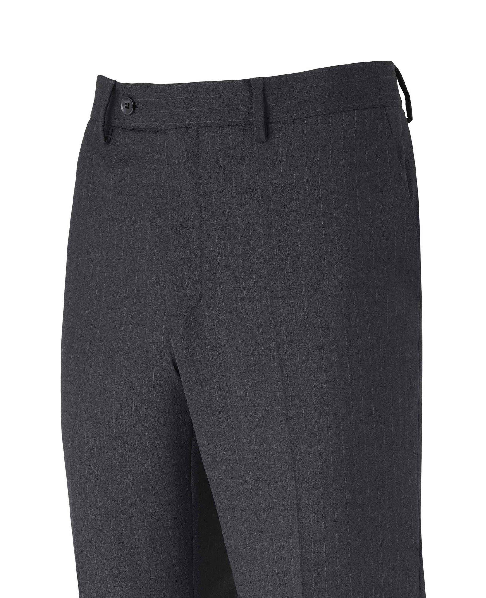 Men's Grey Wool Blend Chalk Stripe Suit Trousers - Size: 42" x 32" - Savile Row Company - image 2