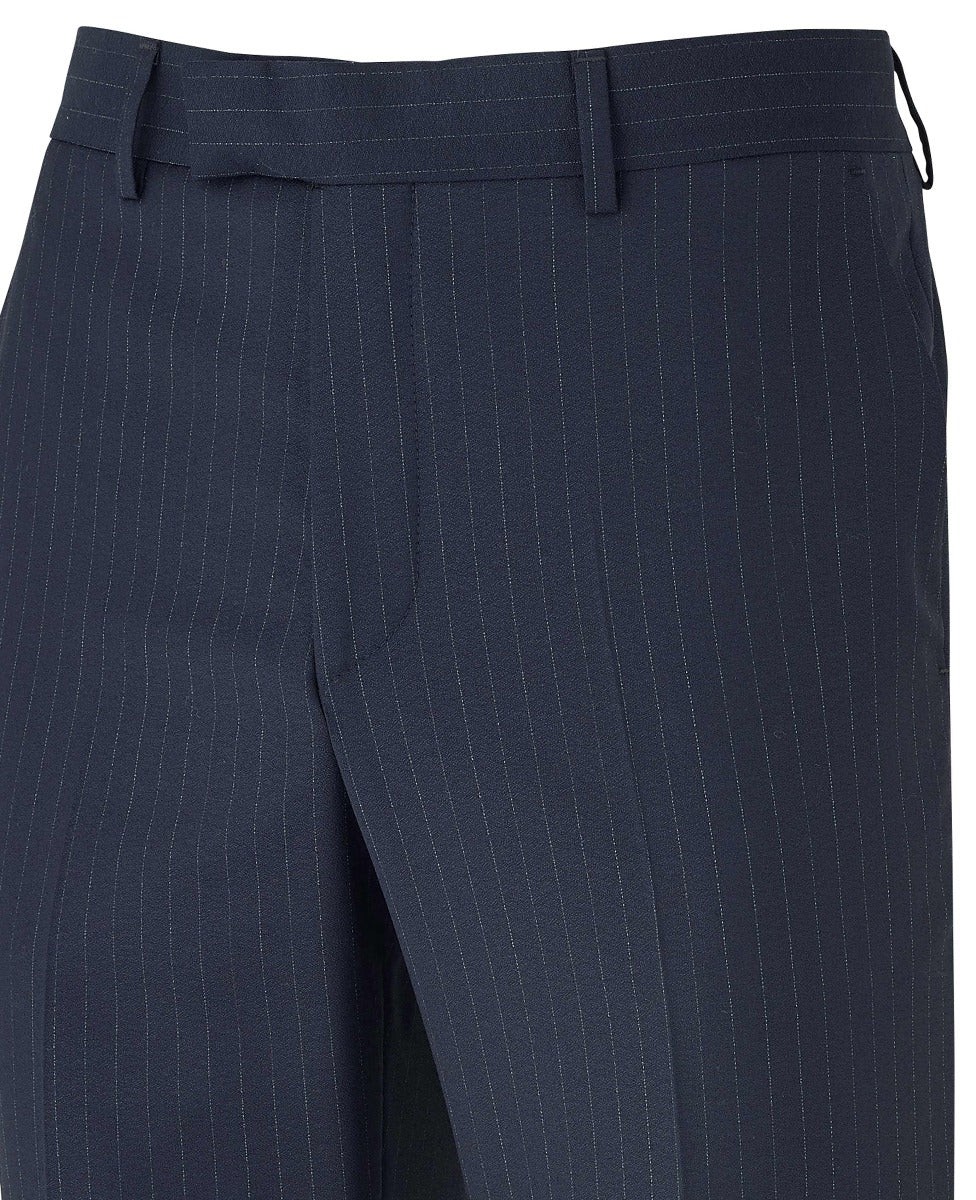 Men's Navy Stripe Tailored Suit Trousers - Size: 30" x 32" - Savile Row Company - image 4
