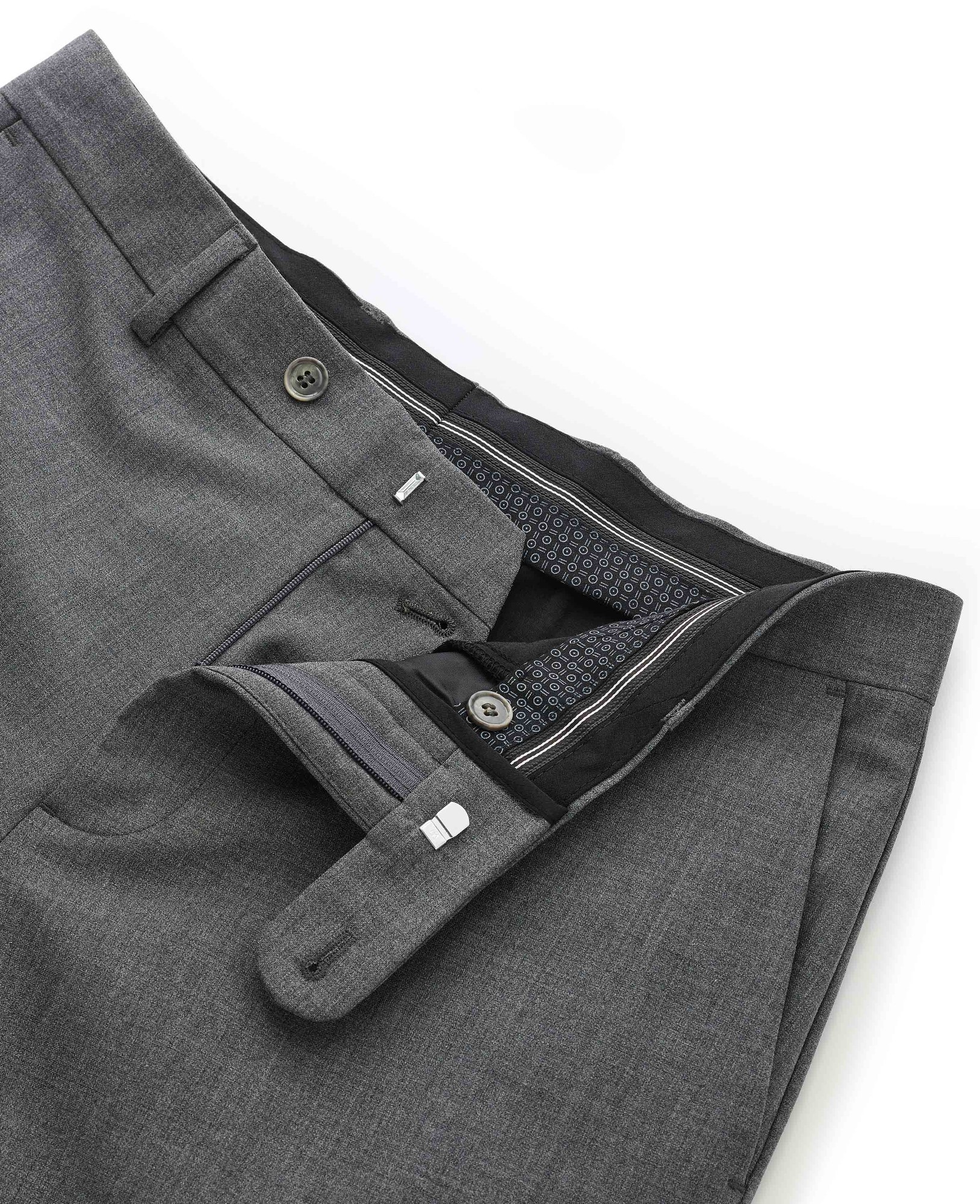 Men's Navy Wool-Blend Suit Trousers - Size: 30" x 32" - Savile Row Company - image 2