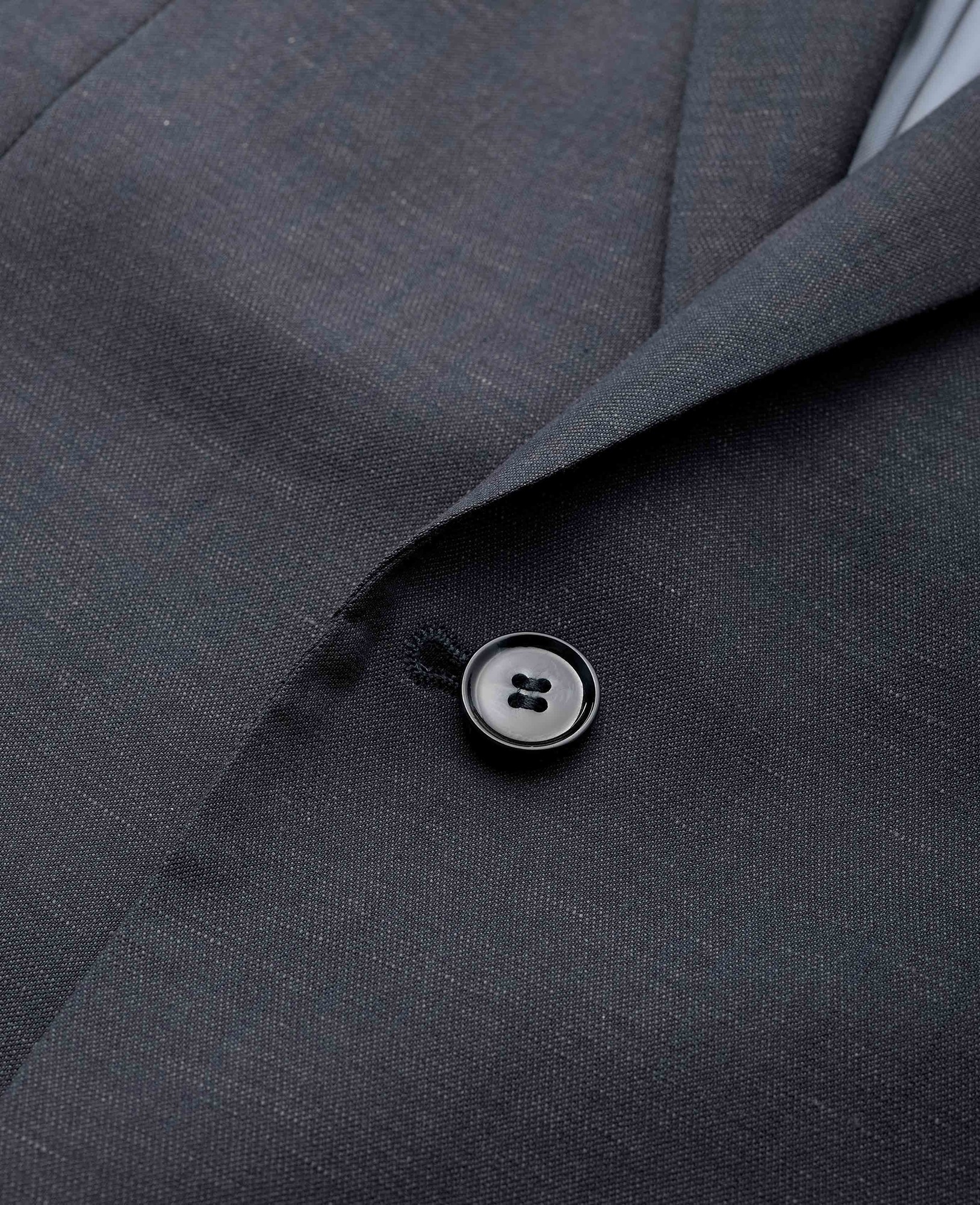 Men's Navy Wool Linen Blend Suit Jacket - Size: 40" x Short - Savile Row Company - image 5