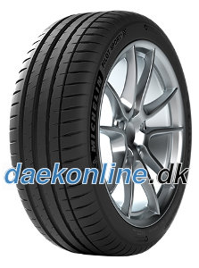 Black Michelin Pilot Sport 4 ZP tire with a 225/45 ZR19 size, featuring a rim protection ridge and a sleek silver alloy wheel design, suitable for electric vehicles and runflat technology.