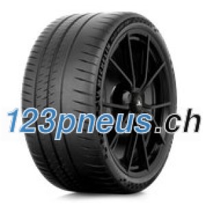 Black Michelin Pilot Sport Cup 2 tire with a sleek, high-performance design, featuring a wide tread pattern and deep grooves, suitable for electric vehicles, size 285/35 ZR19.