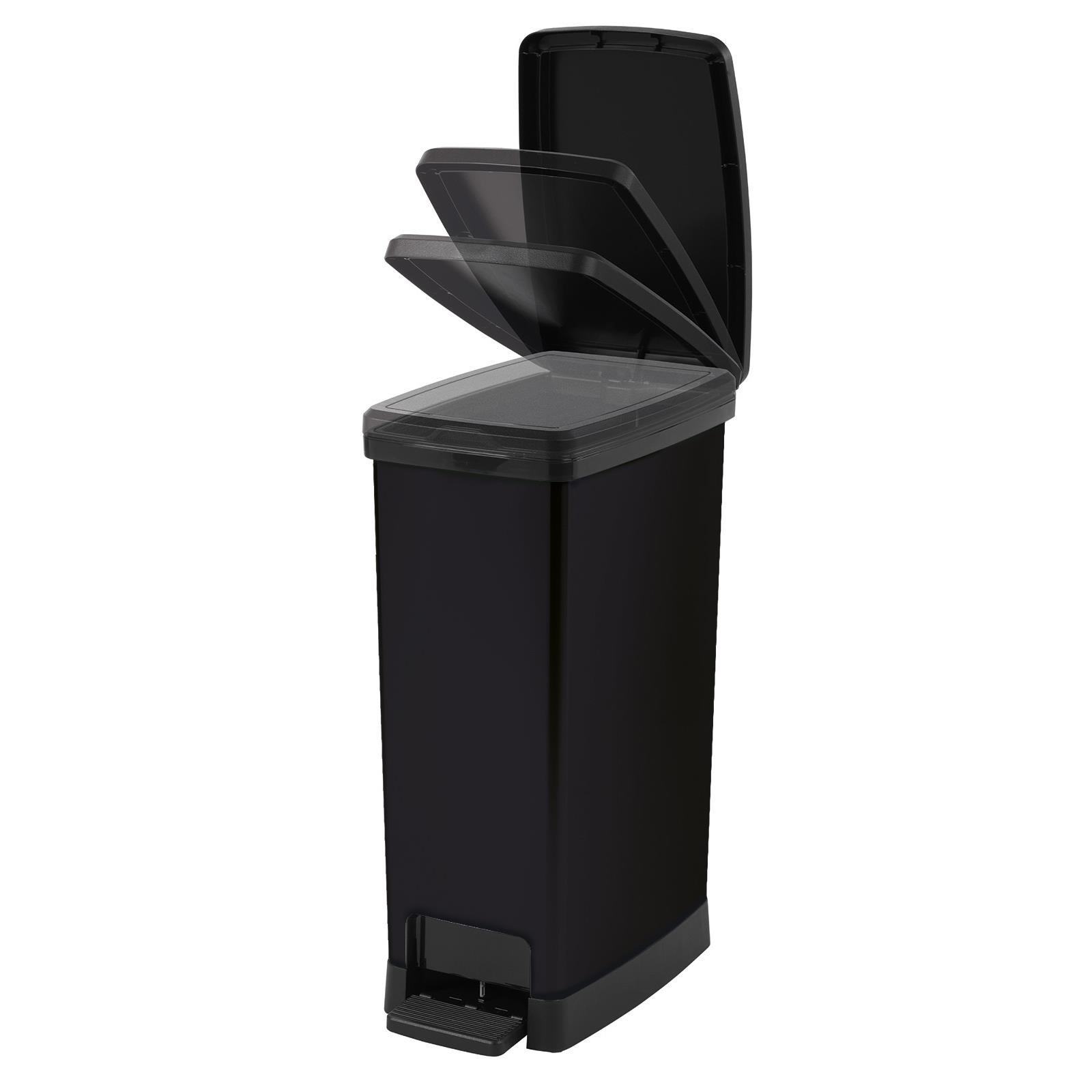 Moda Slim Pedal Bin 40L - Black - image 2