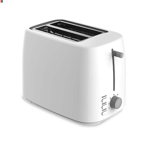 White Morphy Richards Essentials 2 Slice Toaster featuring a sleek design, two slots, a control dial, and a lever for easy operation.