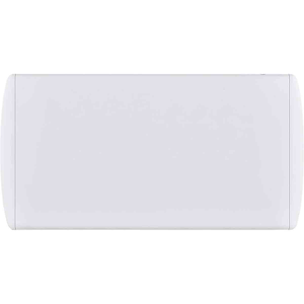 White Mylek Electric Panel Heater, 2000W, featuring a sleek design, wall-mounted capability, 7-day digital timer, thermostat, and IP24 rating for bathroom safety.