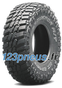 Black all-terrain tire with aggressive tread pattern, labeled "Nankang Conqueror M/T LT30x9.50 R15 104Q," designed for off-road performance and durability.