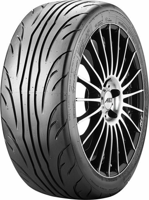 Black high-performance tire with deep treads, featuring a sleek design and rim protection, labeled "Nankang Sportnex NS-2R 175/60 R13 77V," suitable for competition use only.