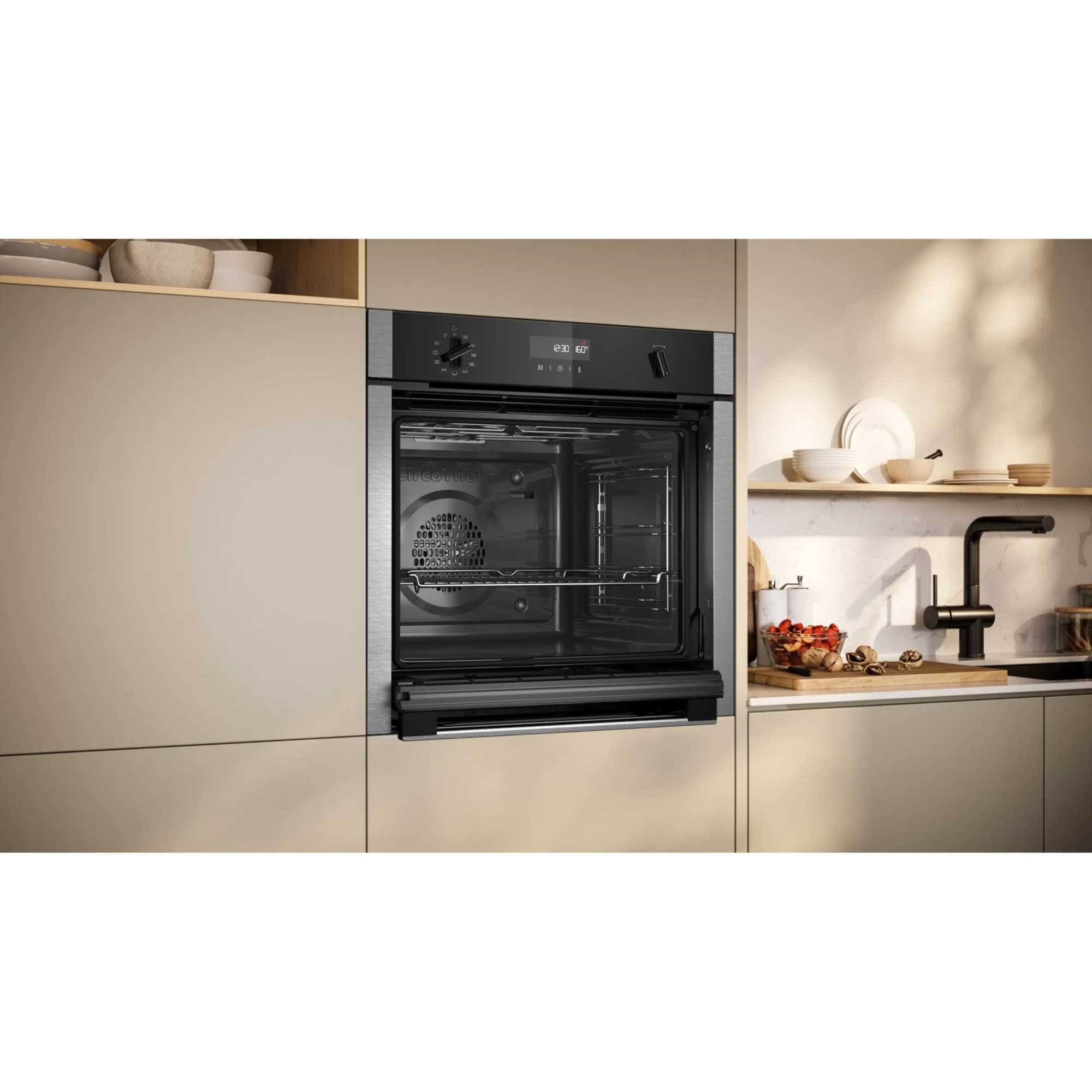 NEFF Neff N50 B6ACH7AN7B Slide and Hide Electric Single Oven - Stainless Steel