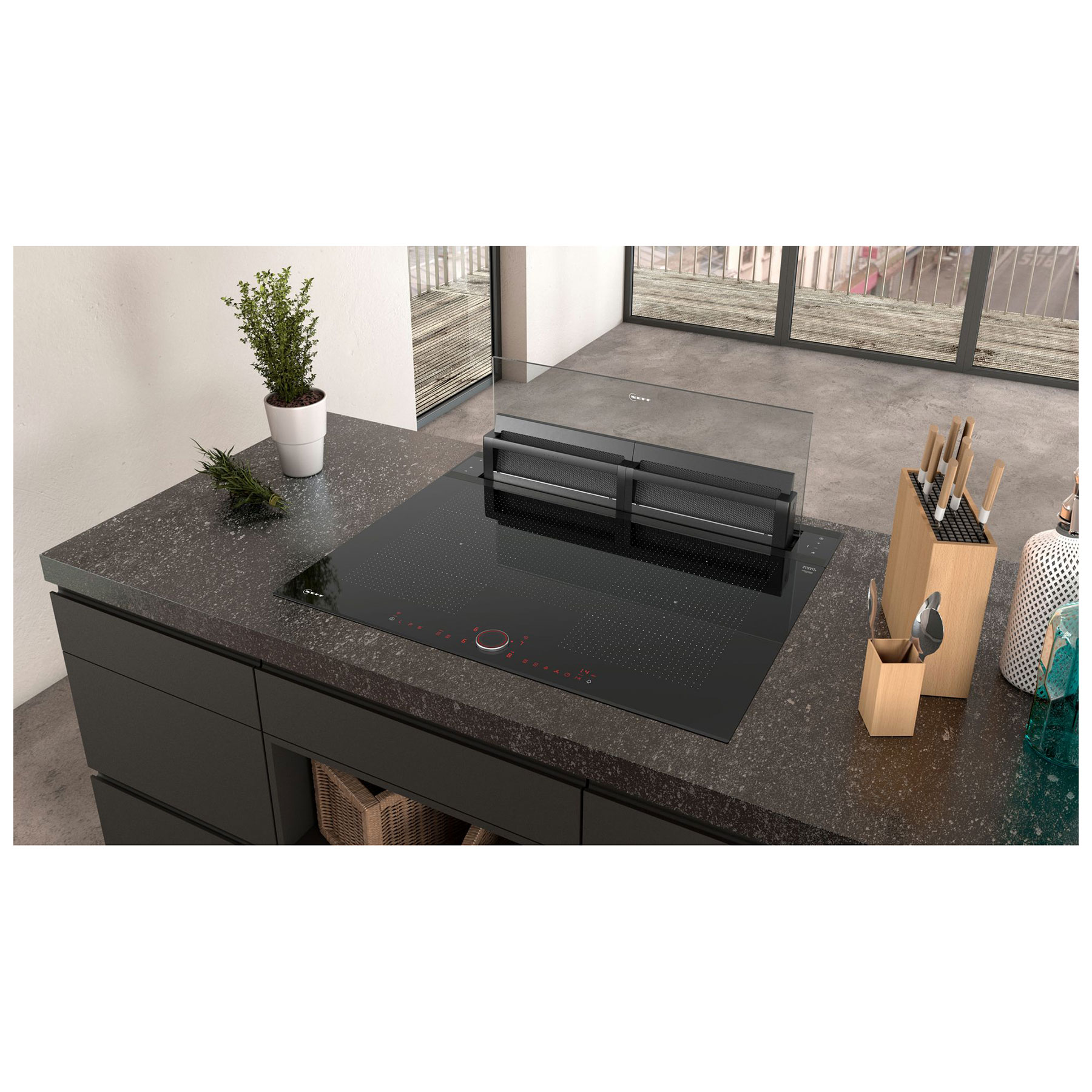 Neff I88WMM1S7B N90 80cm Clear Glass Downdraft Hood - image 4