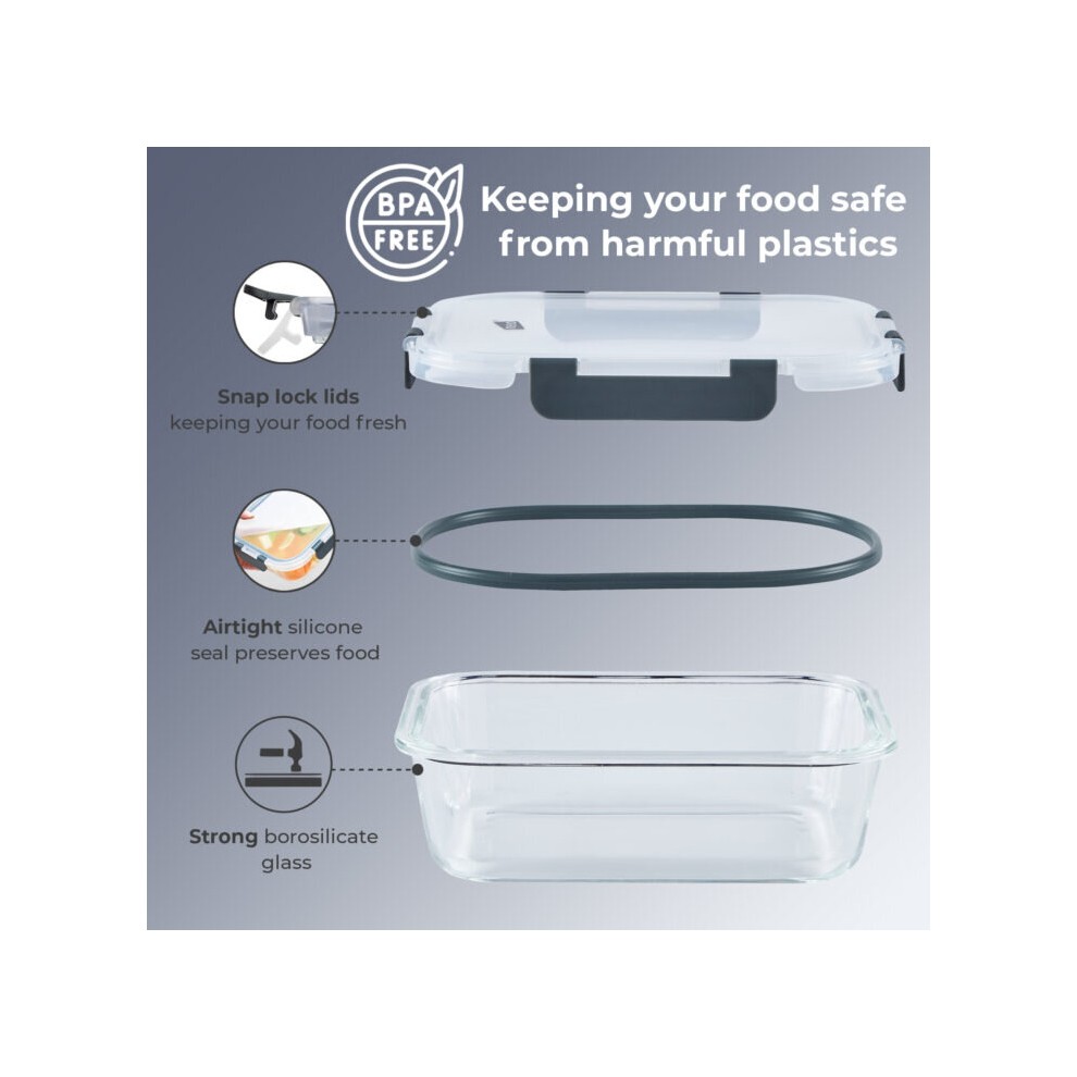 Neo 15 Piece Glass Food Storage Container Set with Lids - image 3