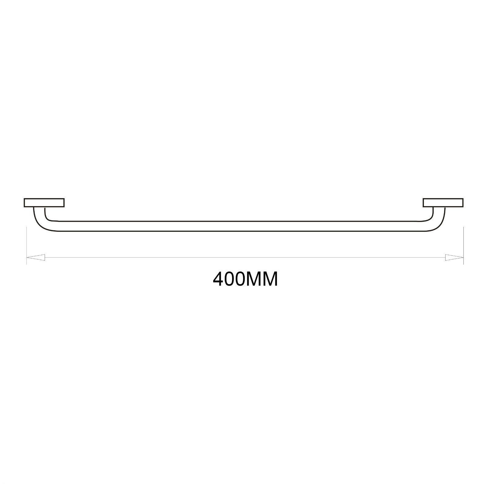 Nes Home Wall Mounted Chrome Straight Grab Bar 400mm - image 4