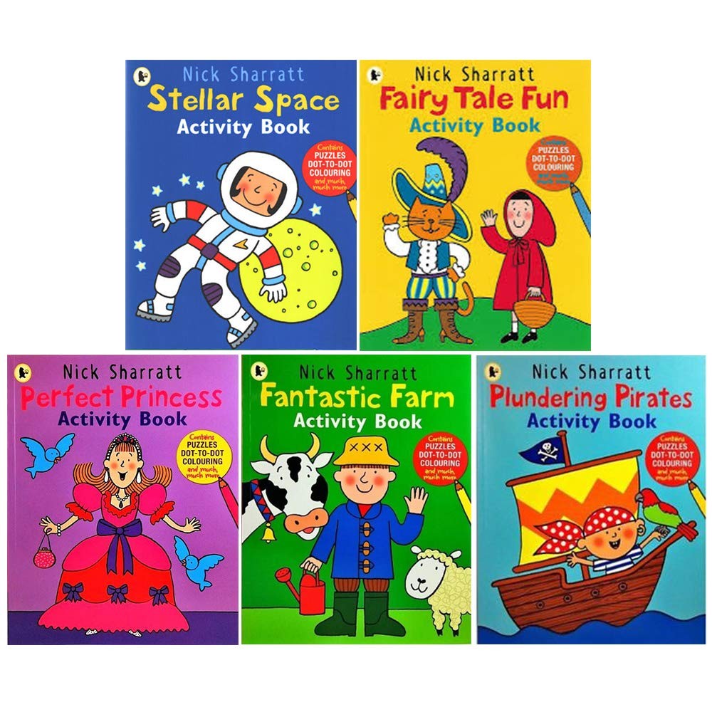 Nick Sharratt Activity 5 Books Collection Set ( Stellar Space, Fairy Tale Fun ) Paperback - image 2