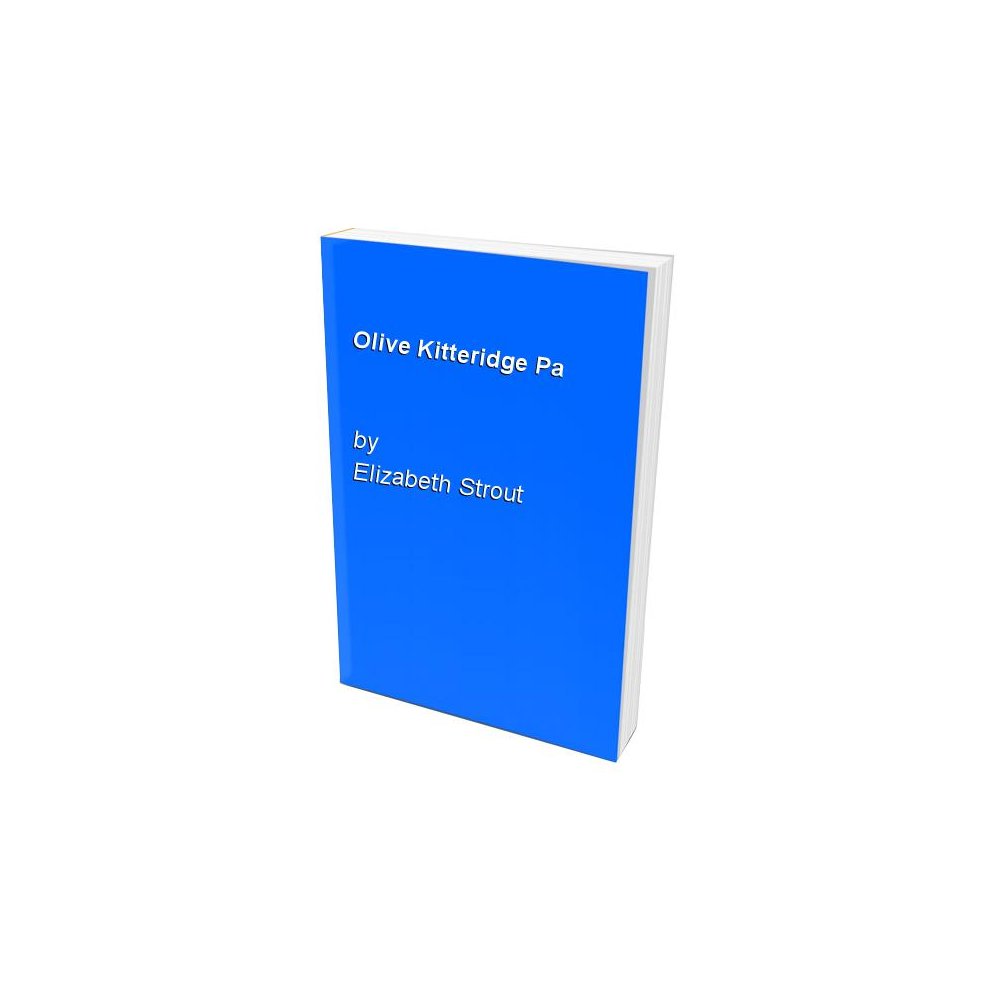 Bright blue paperback book titled "Olive Kitteridge" by Elizabeth Strout, featuring white text on the cover and a clean, minimalist design.