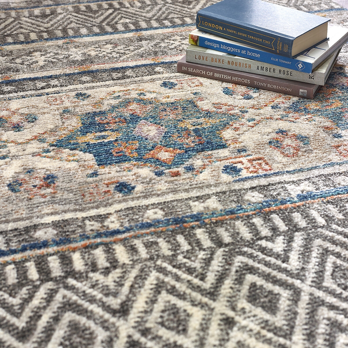 Origins Mandala Stripe Grey Rug 120 x 170cm - image 3