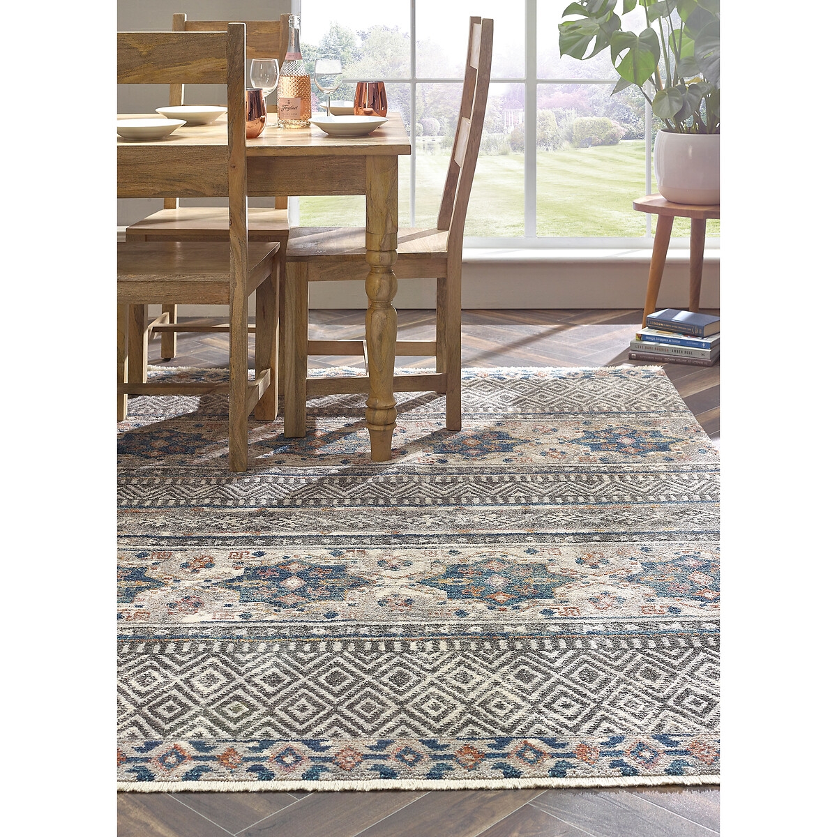Origins Mandala Stripe Grey Rug 120 x 170cm - image 4