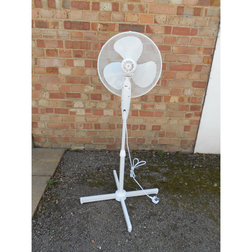 Oscillating White Pedestal Fan 47 inch - image 2