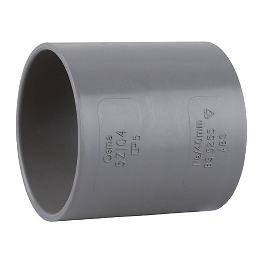 Grey 50mm double socket made of durable plastic, featuring embossed markings for identification and specifications on the surface.